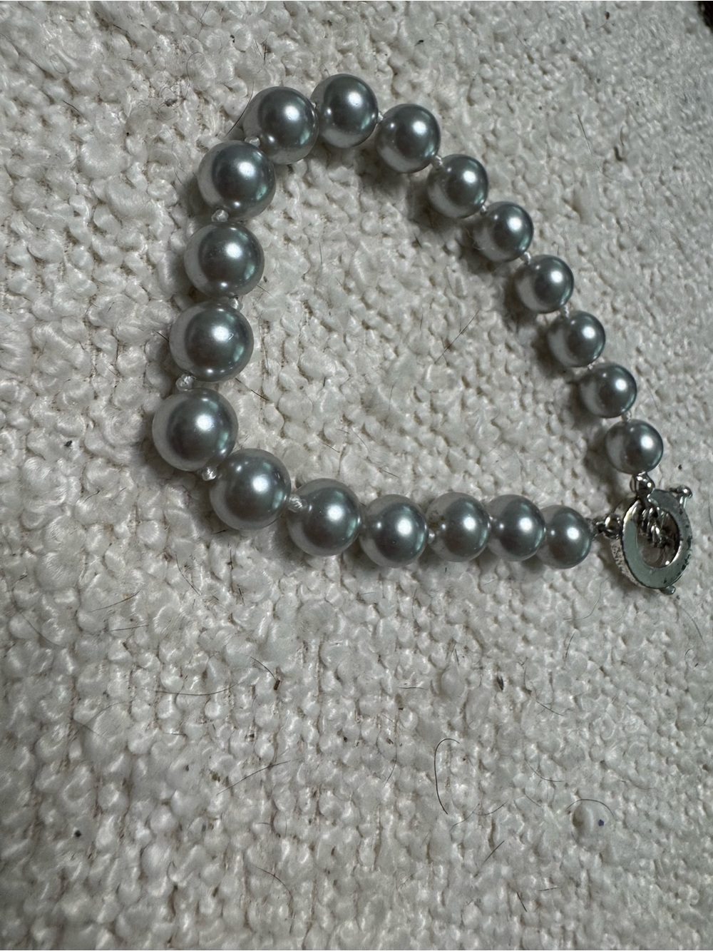 Carolee Silver-Tone Pearl Bead Bracelet